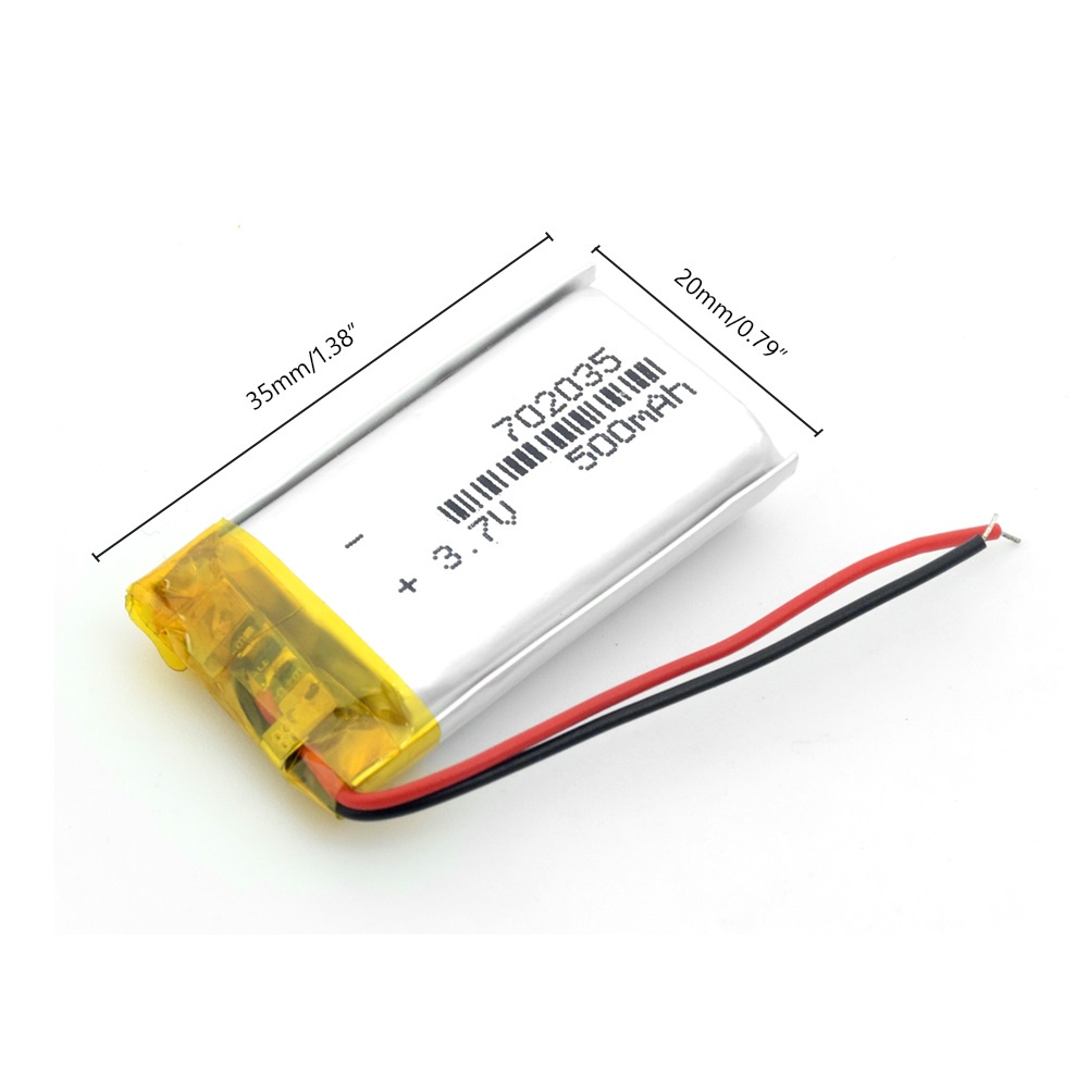 702035 500mah 3.7v Lithium Polymer Battery li po rechargeable battery ...