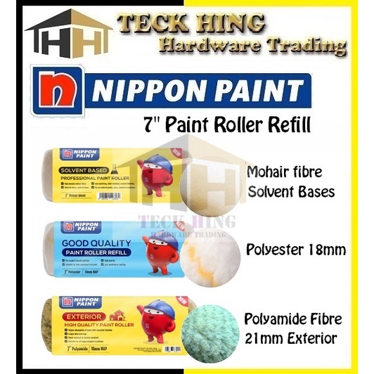 NIPPON PAINT 7" ROLLER REFILL POLYESTER (1 PCS) / BULU CAT / ROLLER CAT ...