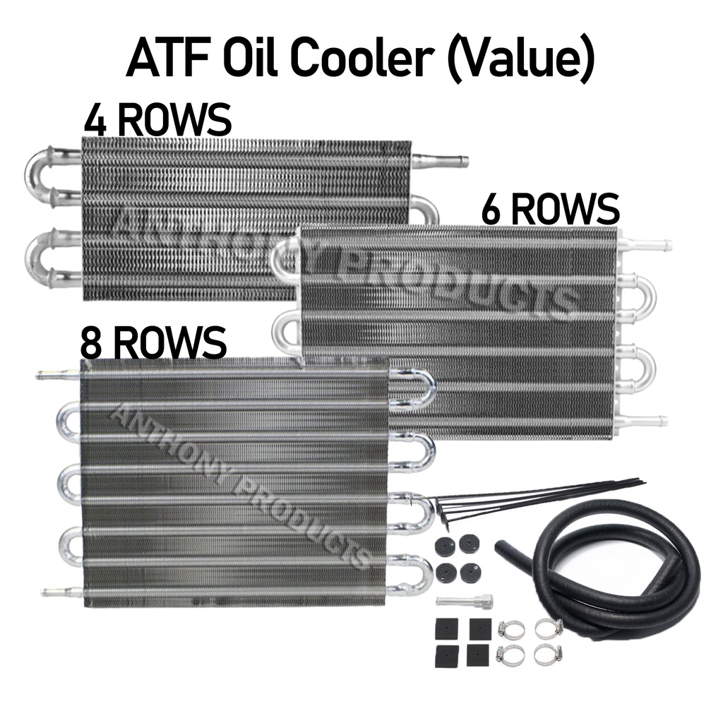 Aluminium Universal Transmission Fluid ATF Oil Cooler Heavy Duty (4 / 6 ...