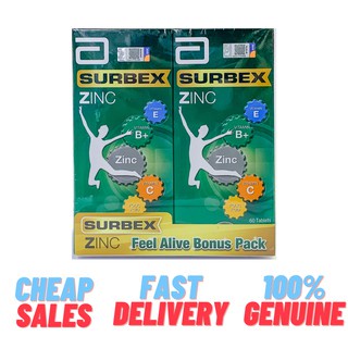 SURBEX (ABBOTT) ZINC B-PLUS 2X 60’S (EXP : 21/09/2025) | Shopee Malaysia