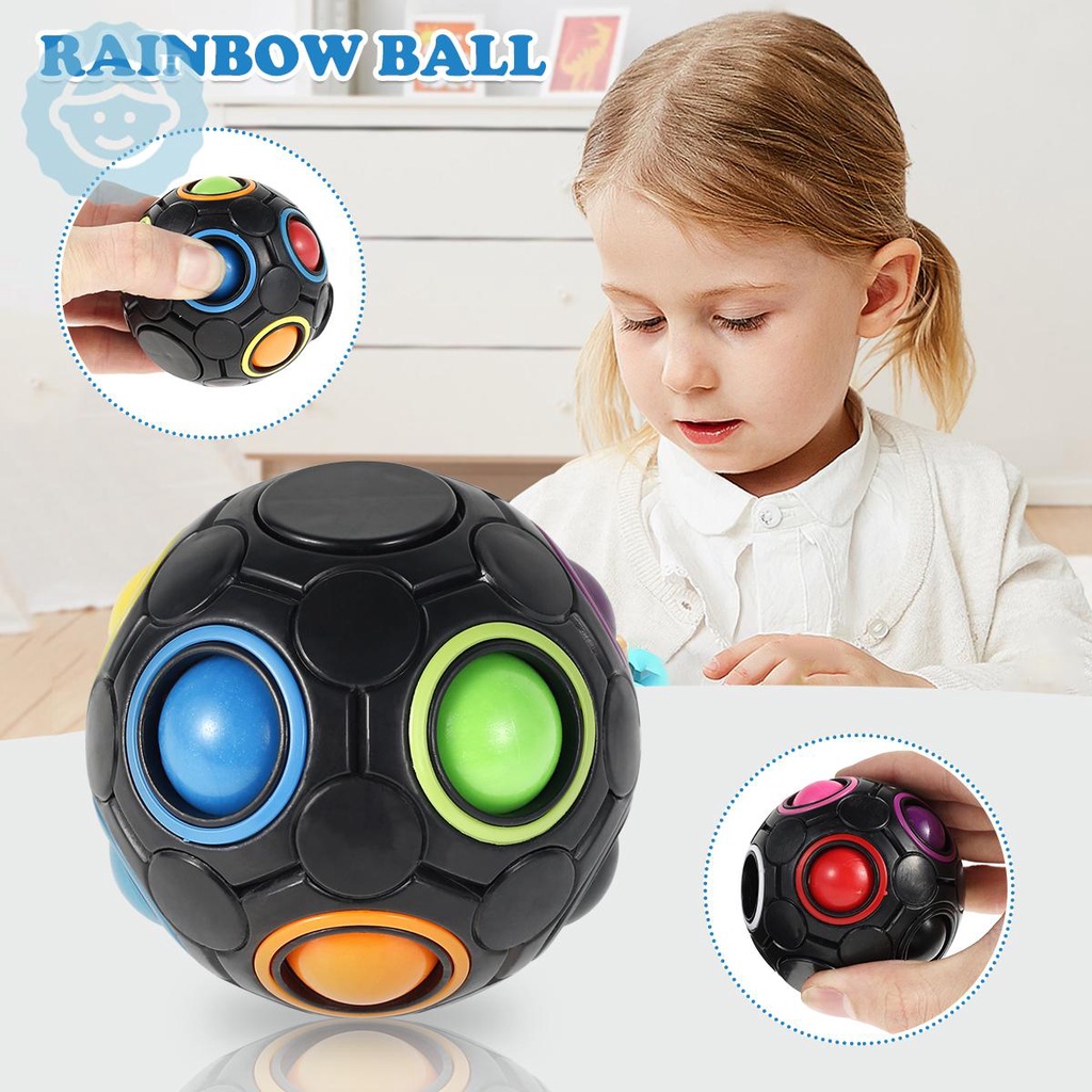 Rainbow Puzzle Ball with 11 Colors Magic Rainbow Ball Early Educational