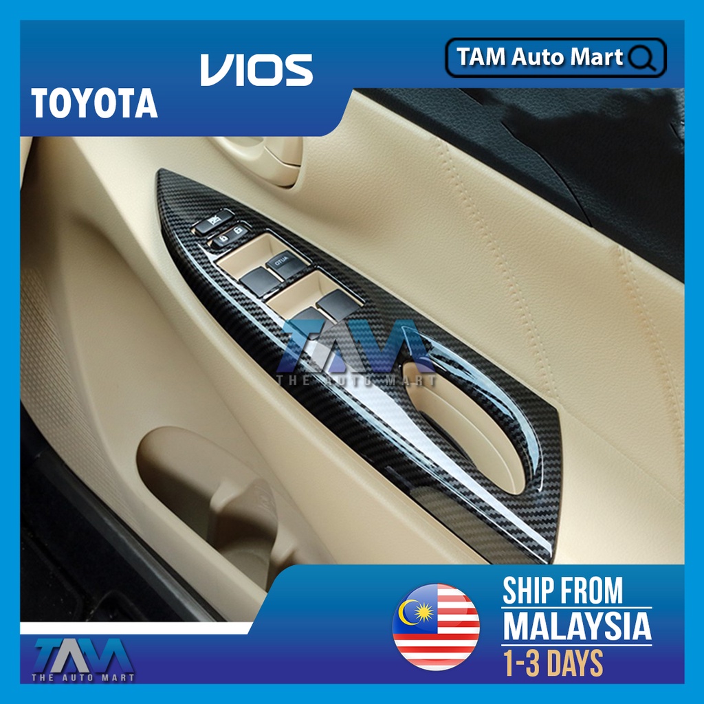 Toyota Vios Window Switch Panel Carbon Cover Window Lift Switch Panel ...
