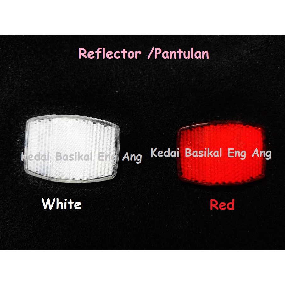 Bicycle Bike Safety Reflector For Rear Pannier Racks Red Reflective