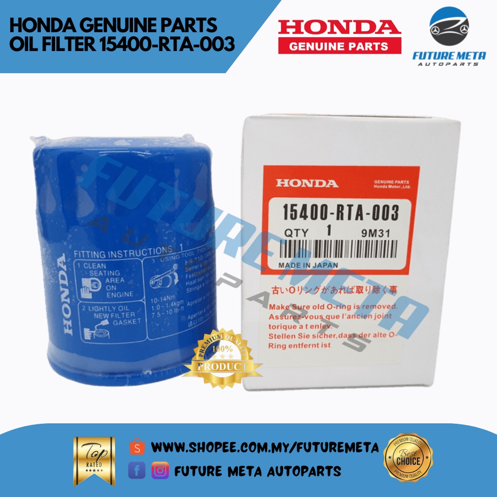 🔥 HONDA Genuine Oil Filter 15400-RTA-003 🔥 *All Honda Car Model* 💯 ...