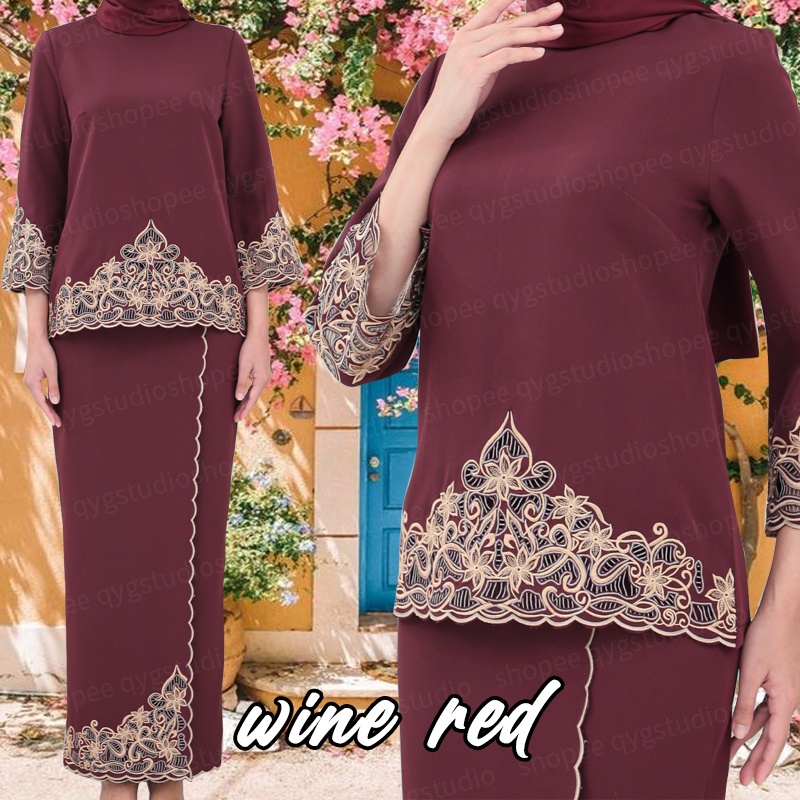 Baju Kurung Satin Nikah Tunang Set Baju Raya 2024 Bridesmaid Kurung