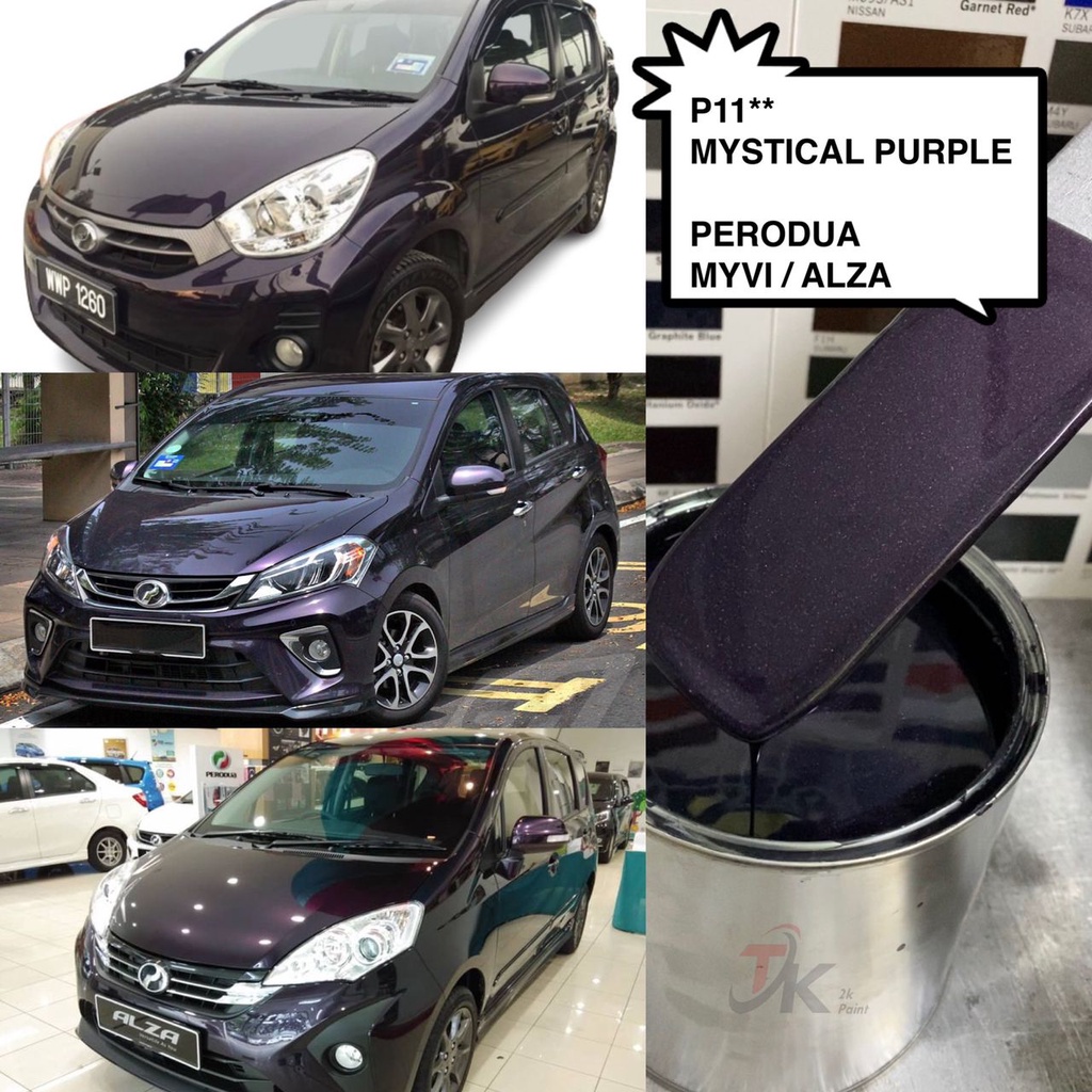 P Mystical Purple Perodua Myvi Alza K Paint Car Paint Cat