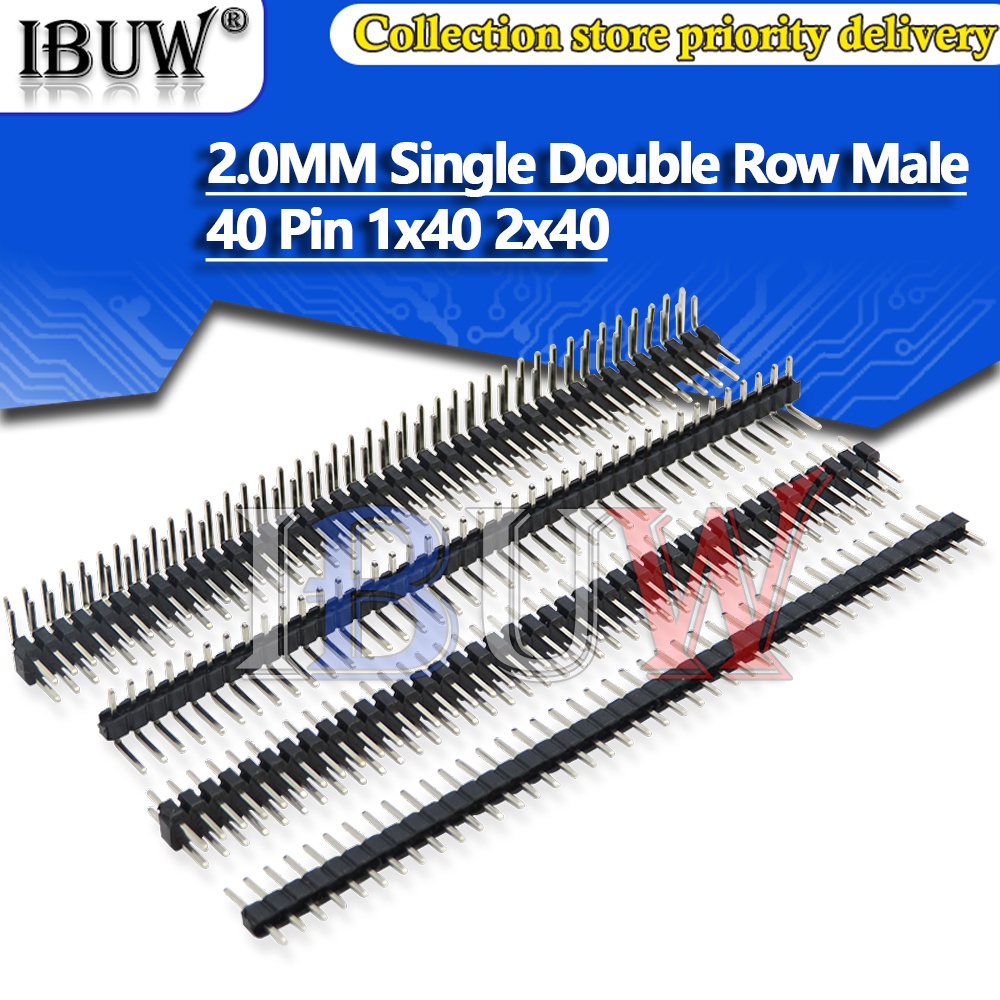 10PCS 40 Pin 1x40 2x40 Single Double Row Male 2.0 Breakable Pin Header