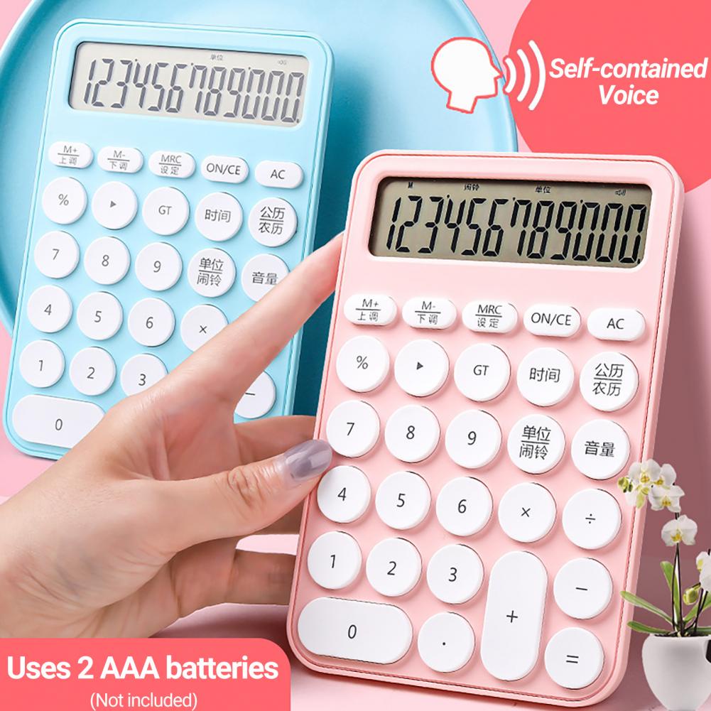 Creative Colorful Electronic Calculator 12 Digit Large LCD Display and ...