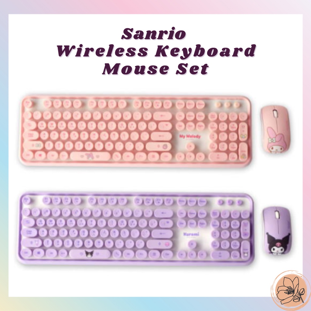 Sanrio x Kuromi My Melody Wireless Keyboard Mouse Set | Shopee Malaysia