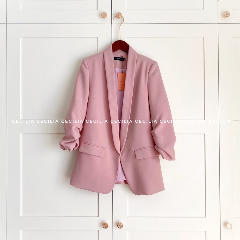 Estelle by CECILIA blazer in bean pink (Real photography by CECILIA ...