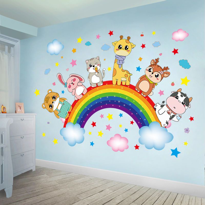 Ready Stock-Cartoon Animal Children Room Wall Stickers Baby ...