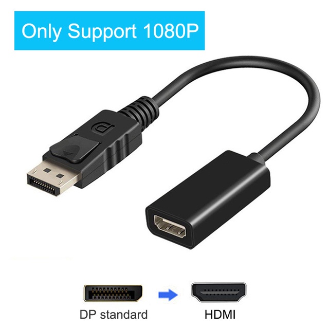 1.8M DP To HDMI Cable Adapter 1.4 Display port To HDMI Converter 1080 ...