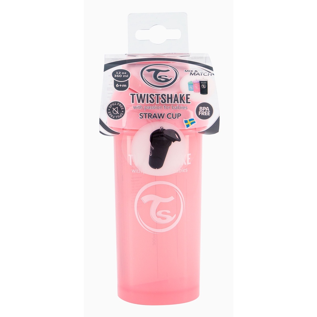 Twistshake Straw Cup 360ml Pastel Purple 6+m - Twistshake