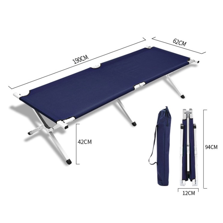 Green Foldable Camping Bed Folding Sleeping Camping Bed Oxford Canvas