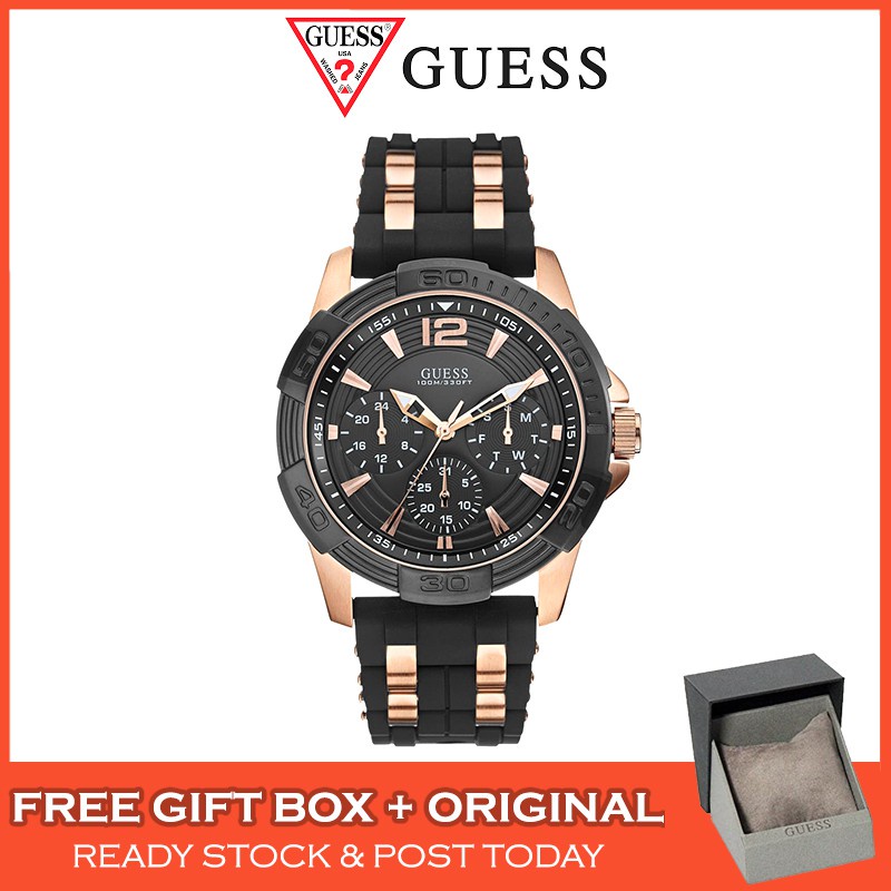 Guess Masculine Black Multi Function Chronograph Men Watch Jam Tangan Lelaki W0366G3 Shopee Malaysia