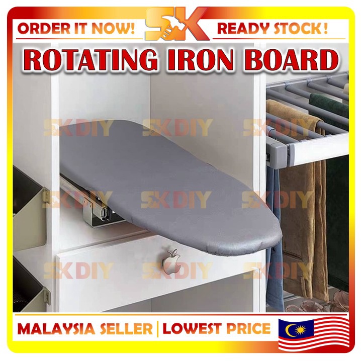 [HIGH QUALITY]🇲🇾ROTATABLE AND FOLDABLE PULL OUT IRONING BOARD WITH SOFT ...