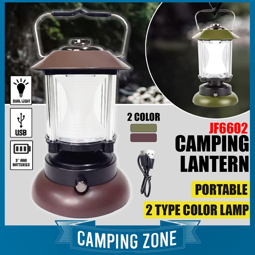 Camping LED Vintage Lantern Light Outdoor Multi-function Retro Campsite ...