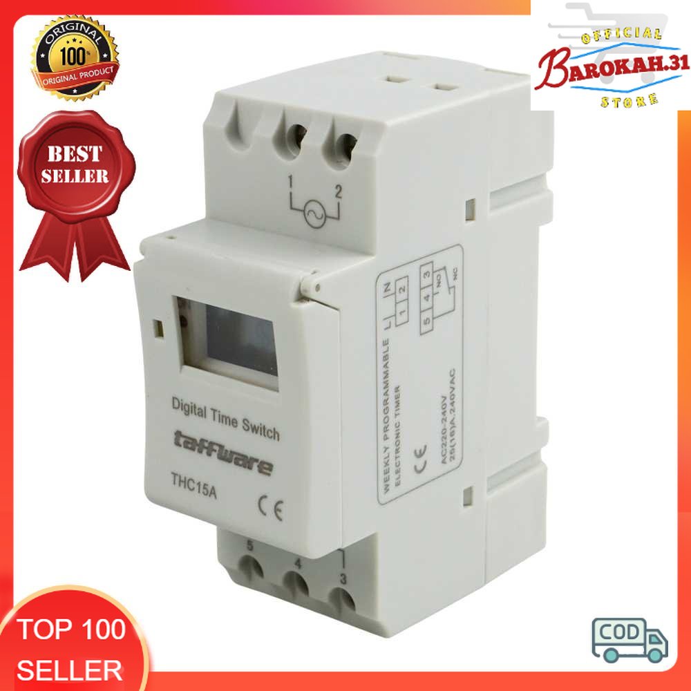 New!! MCB Timer Programmable Switch Relay 16A 220V 2000W - THC15A ...