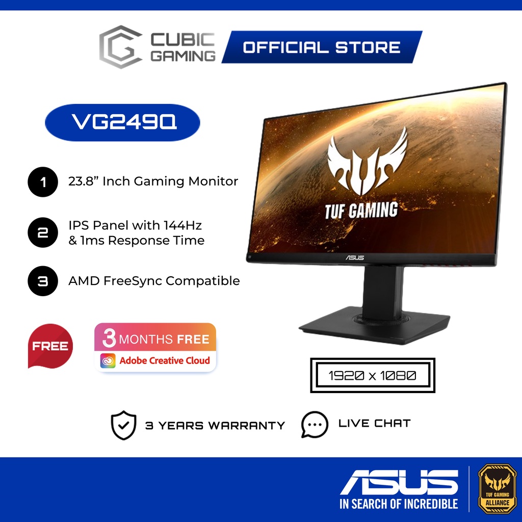 ASUS TUF Gaming VG249Q Full HD Gaming Monitor with AMD FreeSync (23.8