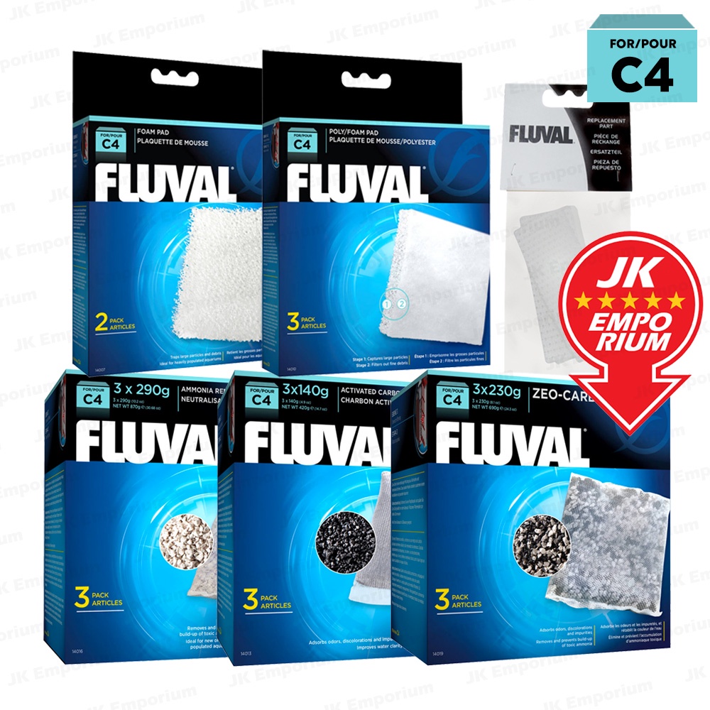Charbon Activé Pour Filtre à Moteur Fluval C4, Paquet De 3
