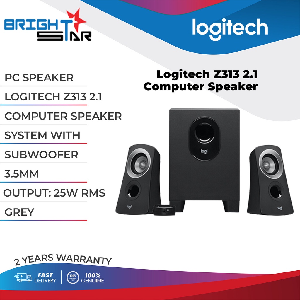 Logitech Z313 Speaker System With Subwoofer | Shopee Malaysia
