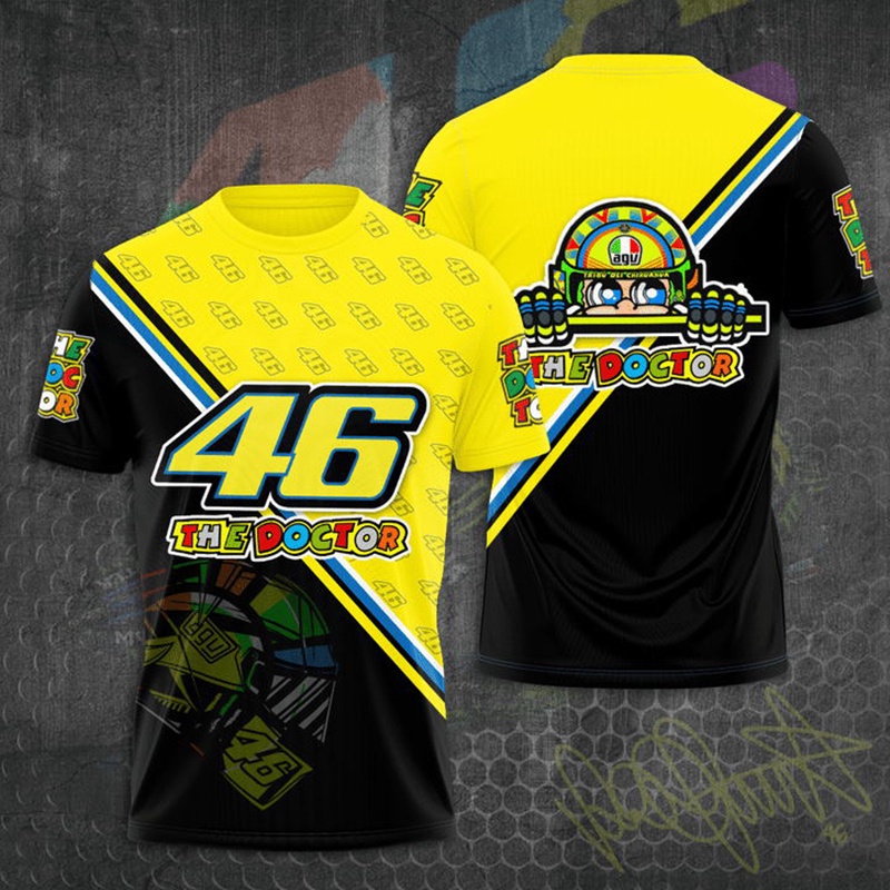 Valentino Rossi VR46 Yamaha MotoGP A T Shirt Medical Men Summer Short Sleeve Fashion Women Large Size T Shirts Shopee Malaysia