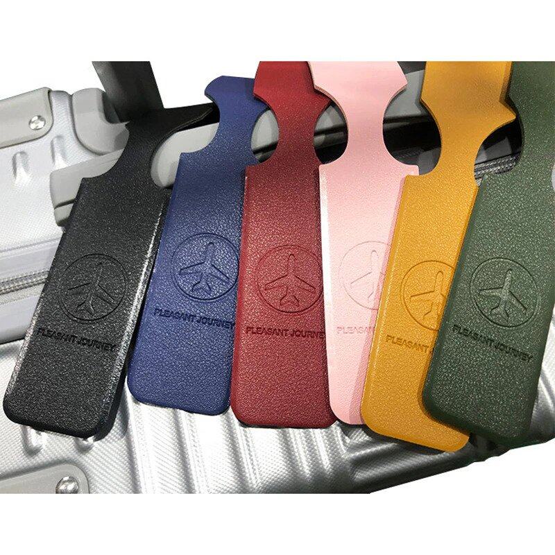 DM Leather Luggage Tags Baggage Suitcases Travel Labels Plane Shape ...