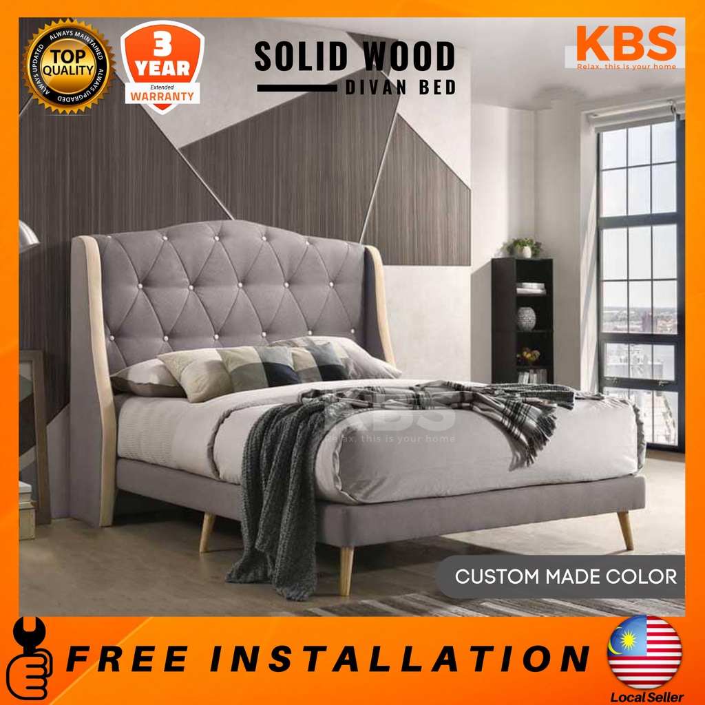 (FREE Installation+ Shipping) KBS Brinkerhoff SOLID WOOD Divan Bed ...