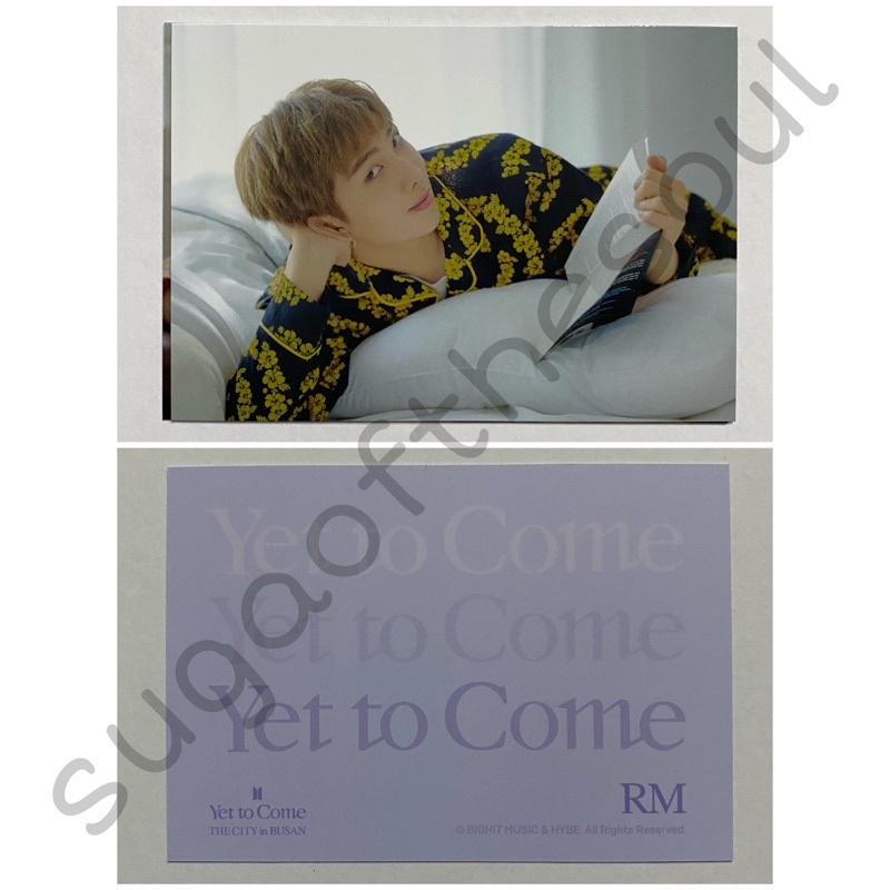 BTS Suga Yet hotsell to Come The City in Busan Hotel Themed package photocard