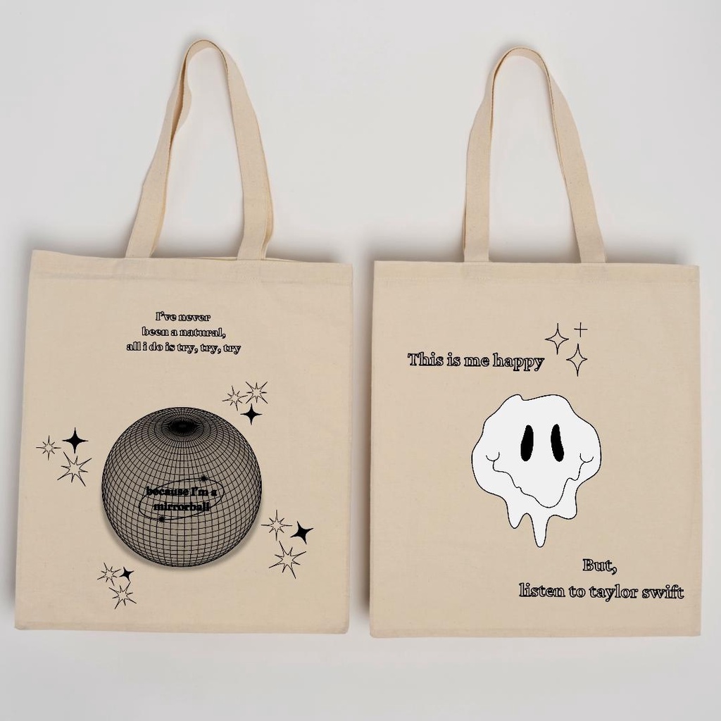 Mirrorball Canvas Tote Bag Taylor Swift Special Edition Shopee Malaysia