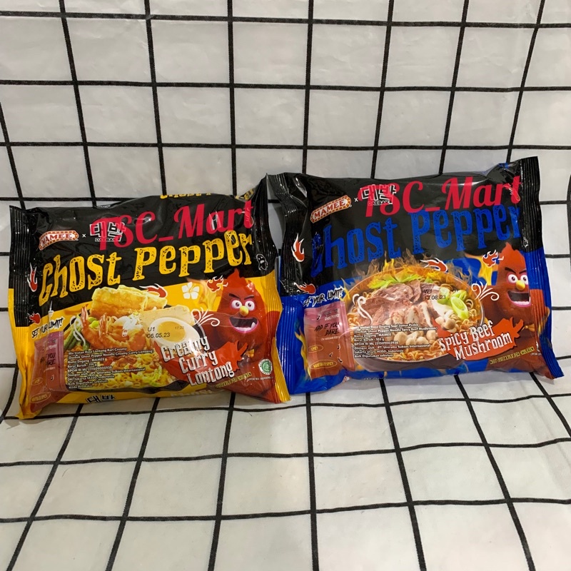 Ghost PEPPER Noodle Spicy Beef Mushroom 103g/Mamee GHOST PEPPER Creamy