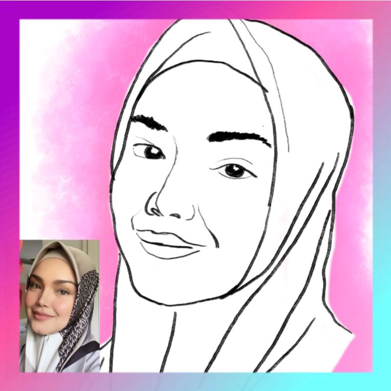 Lukisan Potret Portrait Drawing Sketch Shopee Malaysia Hot Sex Picture