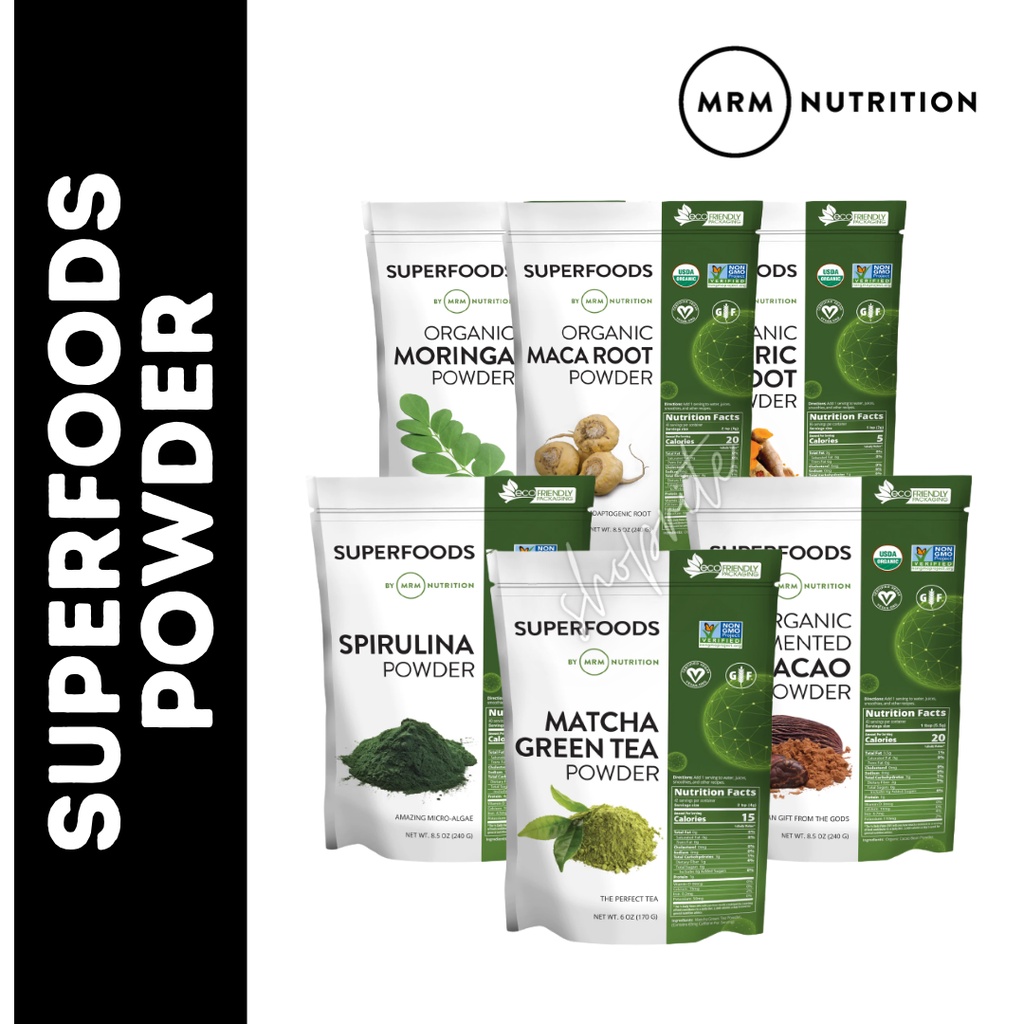 MRM Organic Superfood Spirulina/ Fermented Cacao/ Matcha Green Tea