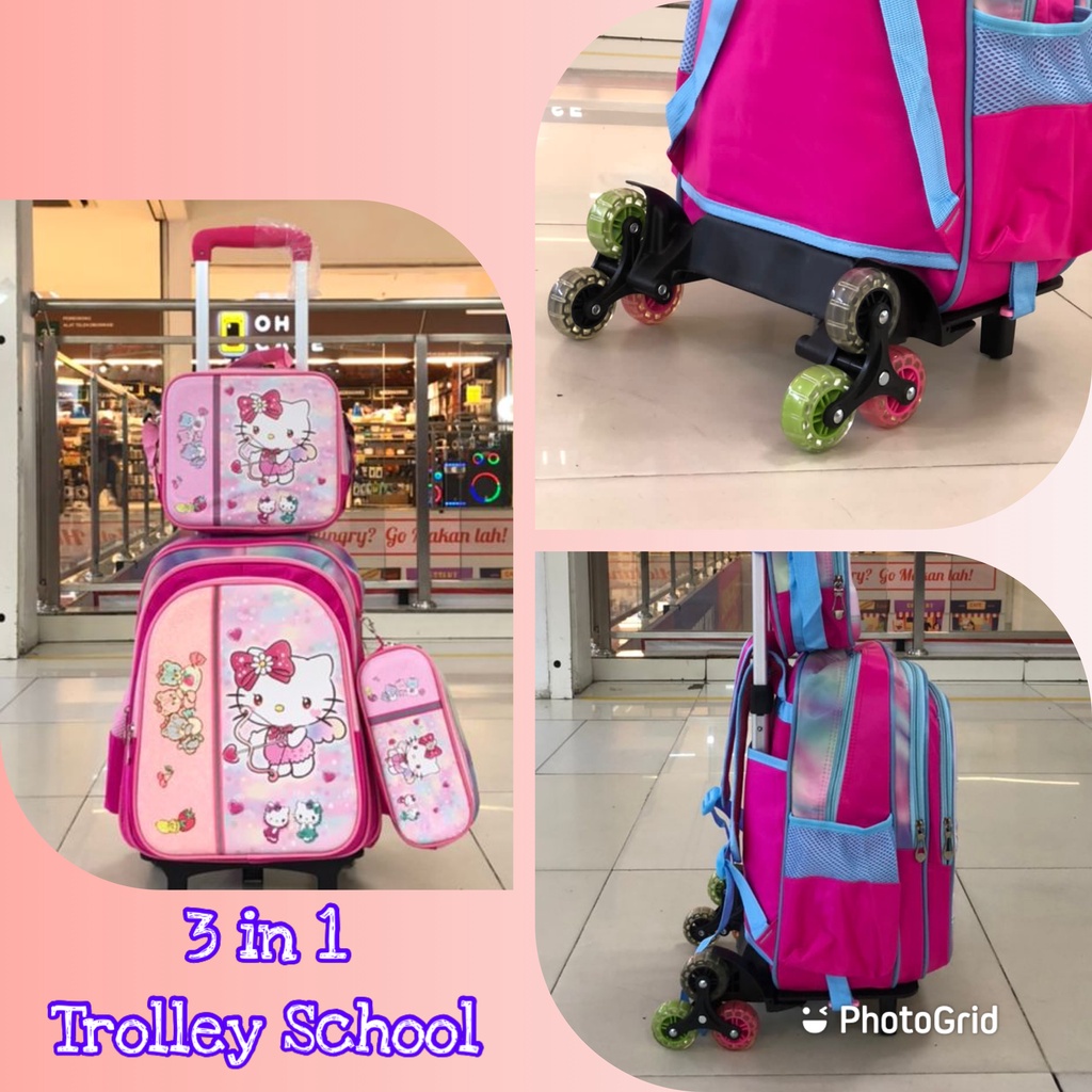 Shopee trolley 2024 school bag