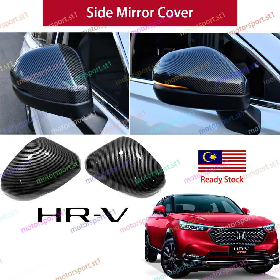 [READY STOCK] Honda HRV 20222024 Side Mirror Cover Piano Black Carbon