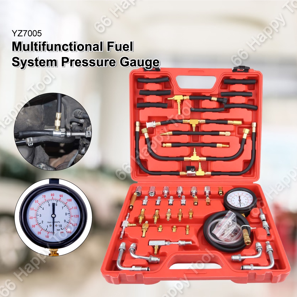 Automotive Multifunctional Fuel System Pressure Gauge Tool Set Meter ...