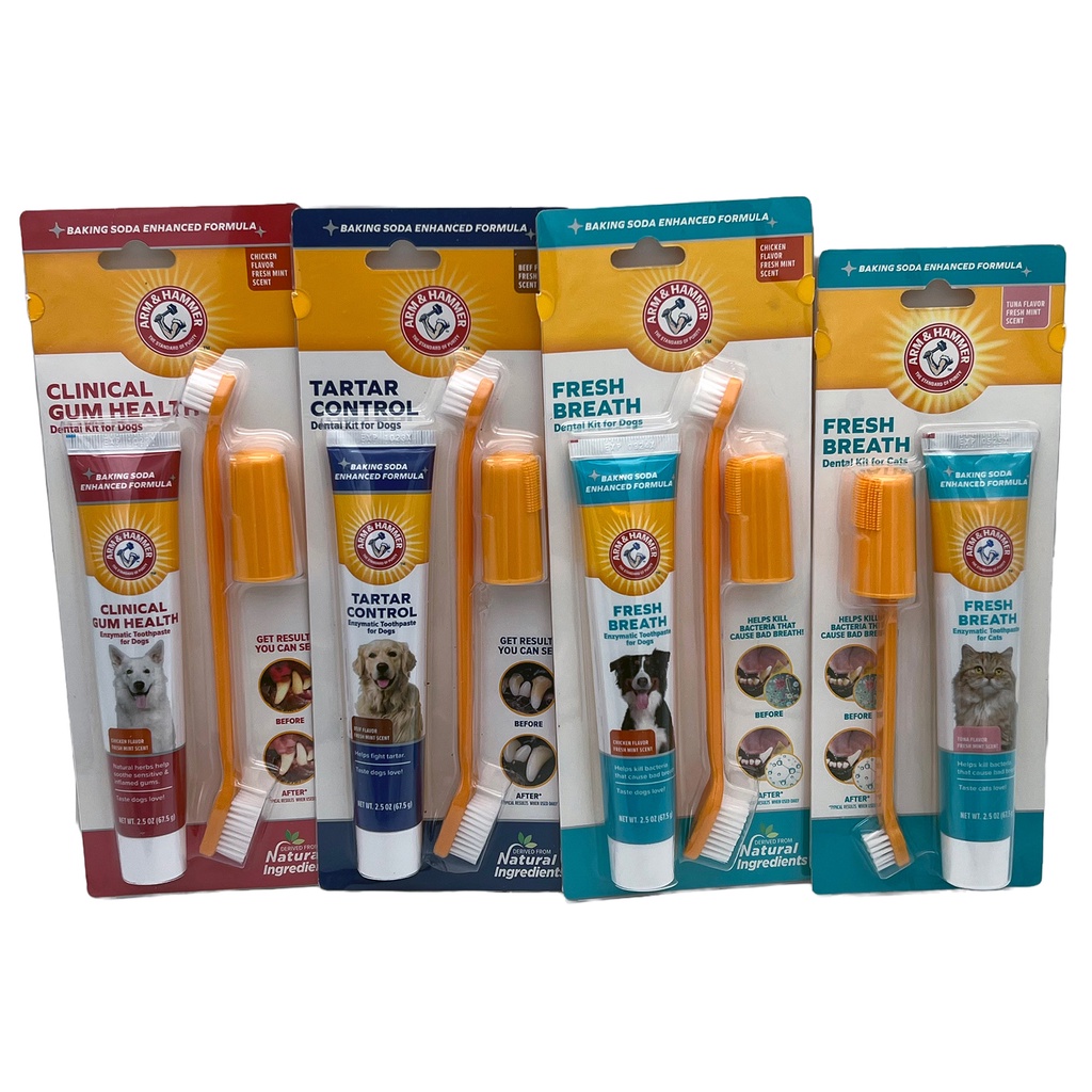 Arm & Hammer Pet Toothpaste Kit for Cats & Dogs Enzymatic Dog