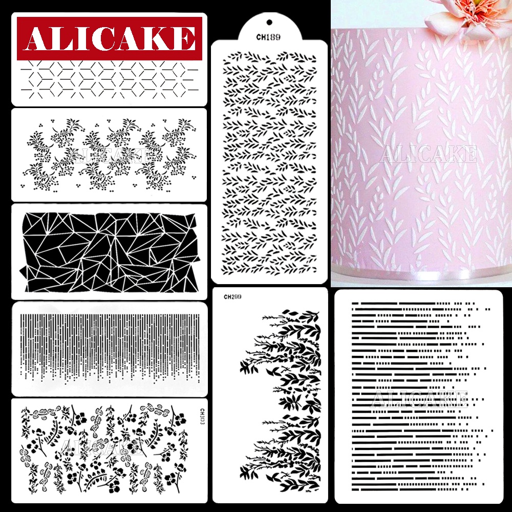 Cake Stencil Grass Shape Pattern Wedding Cake Decorating Plastic Lace ...