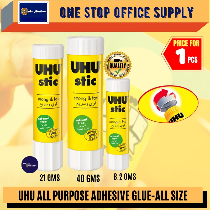 UHU Stic Glue Stick - 40g - Solvent Free - Various Pack Sizes