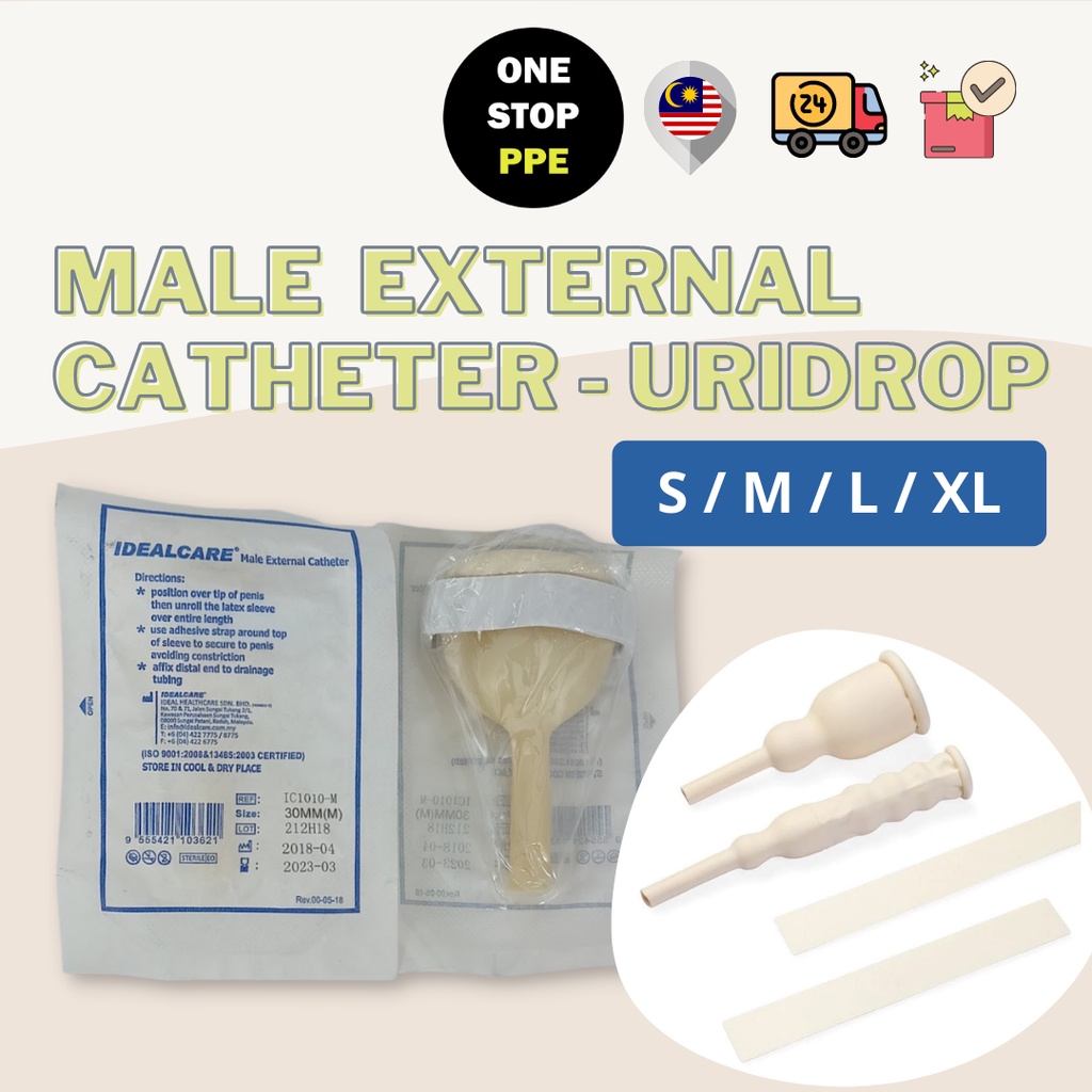 [OneStopPPE] Male External Uridrop Catheter Individual Pack - 25mm|30mm ...