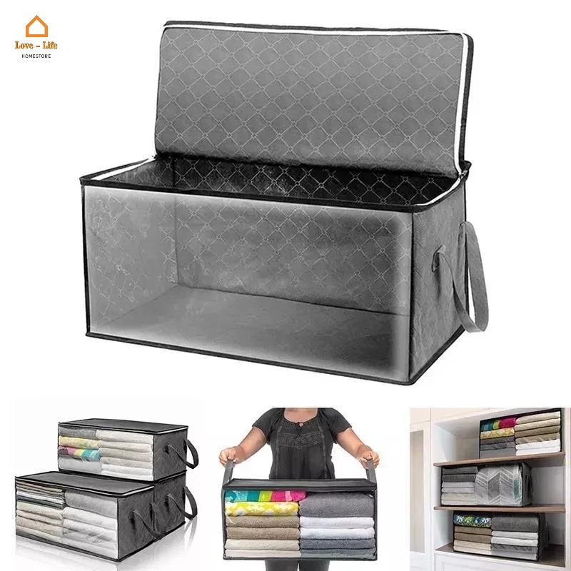 Foldable Comforter Storage Bag Household Clothing Storage Box Dustproof ...
