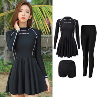 Plus Size Women One-Piece Swimming Suit Short Sleeve Swim Wear Black  Swimsuit