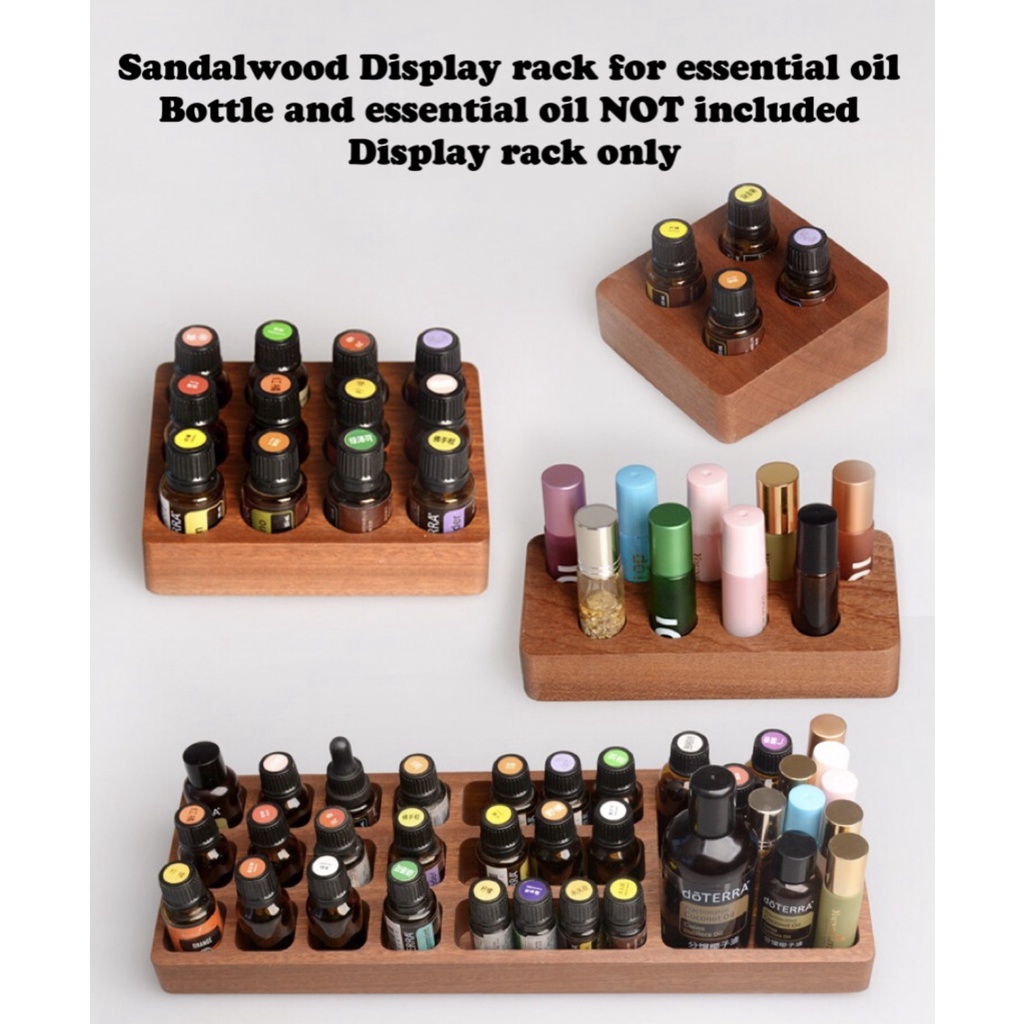 Essential Oils Display Rack Holder Organizer Sandalwood Ebony Khaya ...