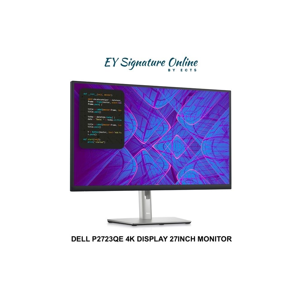 DELL 27Inch P2723QE 4K USBC Hub MONITOR Shopee Malaysia