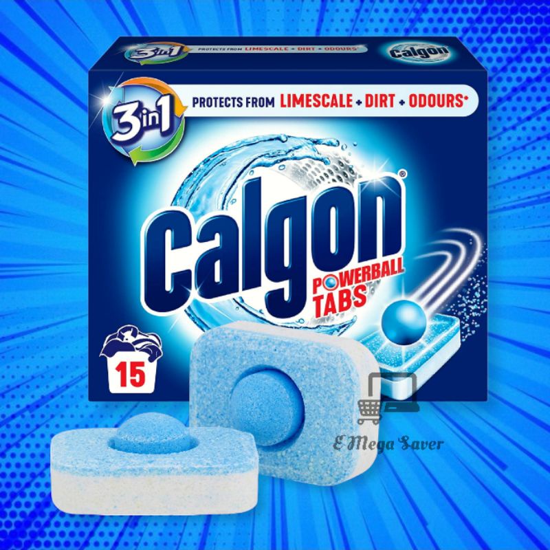 🇬🇧Calgon 3in1 Powerball Washing Machine Cleaning Tablets (15tabs