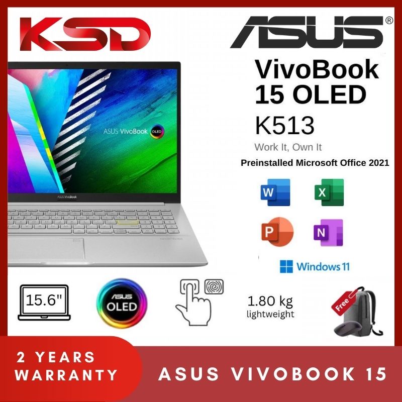 Asus Vivobook 15 K513e Al13093ws K513e Al13200ws 156 Oled Laptop I5 1135g78gb512gbuhd 9430