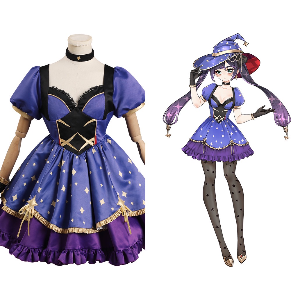 Genshin Impact Mona Bunny Girls Halloween Carnival Original Design Cosplay Costume-Cossky®