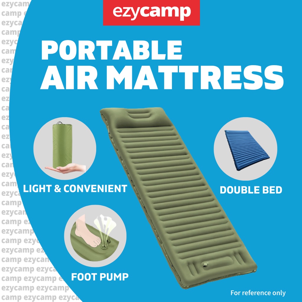 Ezycamp Camping Air Bed Portable Mattress Inflatable Single Double
