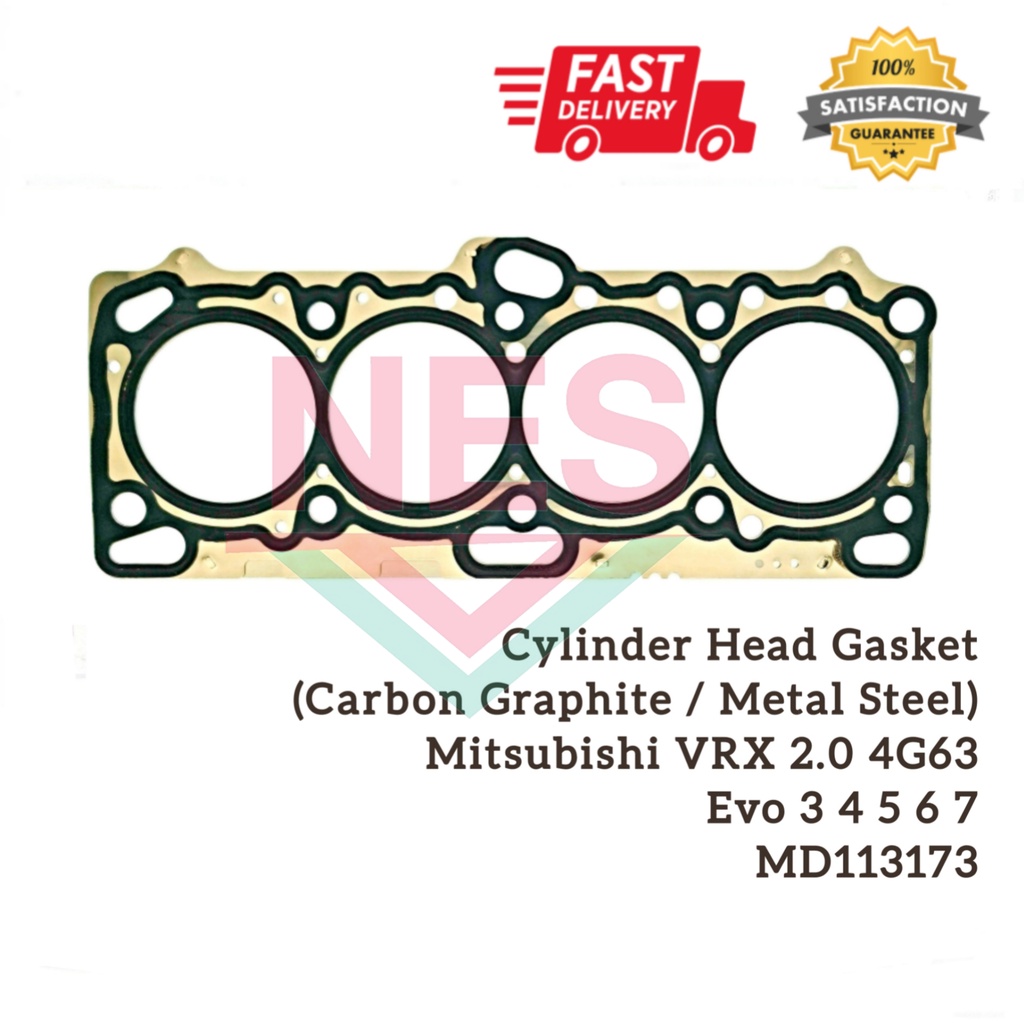 Cylinder Head Gasket (Carbon Graphite / Metal Steel) Mitsubishi VRX 2.0