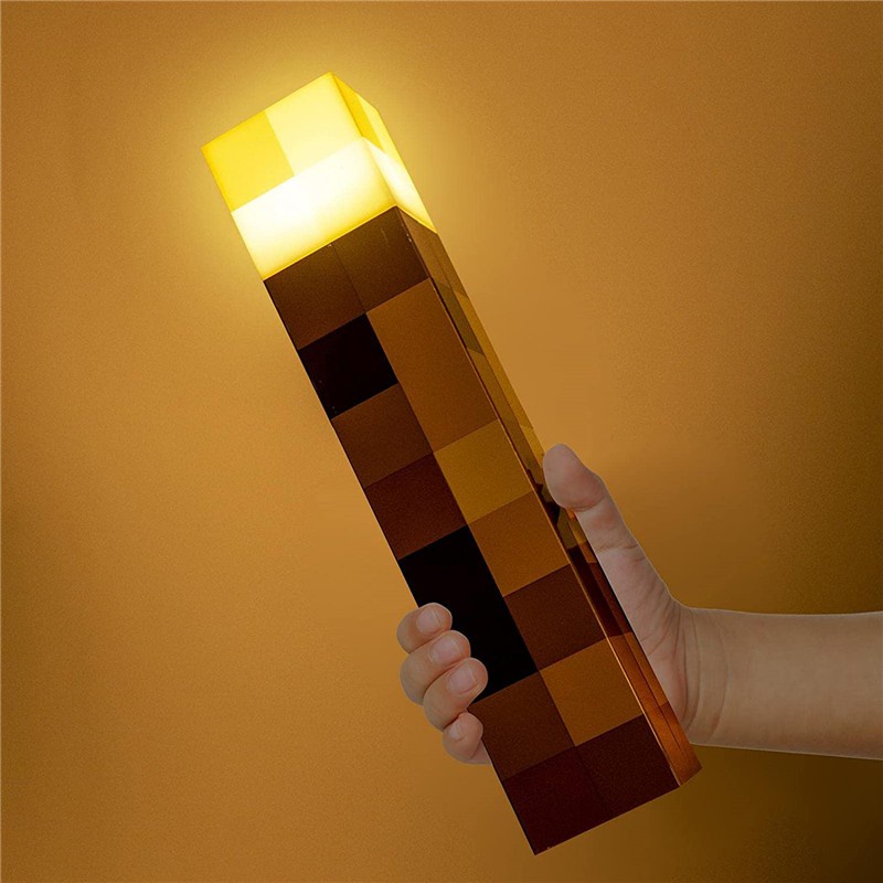 Flashlight Light Up Torch Minecraft 28CM High Brightness LED Minecraft Hand Held or Wall Mount